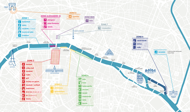 Journées Olympiques - Plan d'implantation