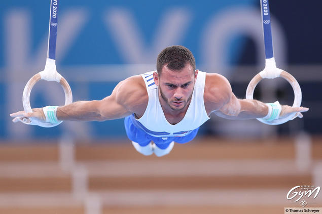 la chine des jeux olympiques sports anneaux de gymnastique Cravate